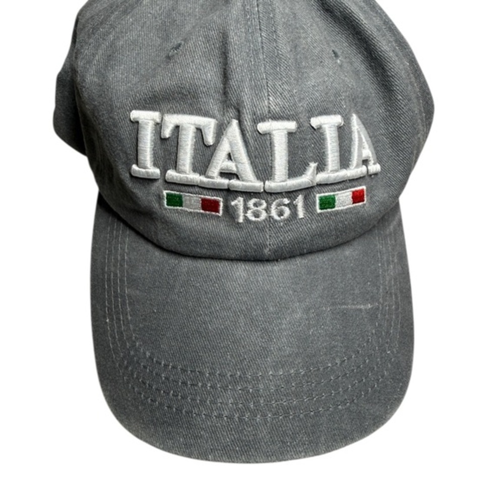 Italia 1861 Embroidered Adjustable Baseball Cap Gray Hat NWOT